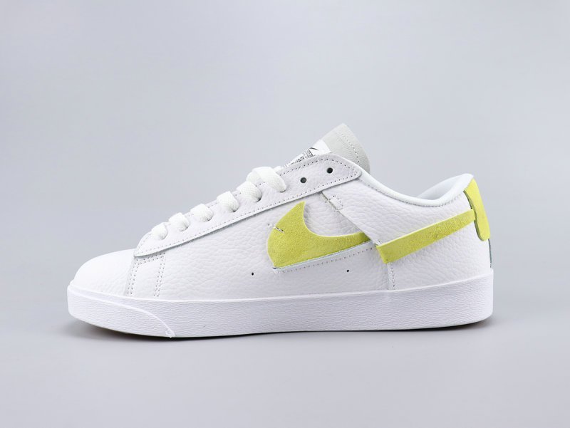 2020 Women Nike Blazer Low SE White Yellow Black Shoes